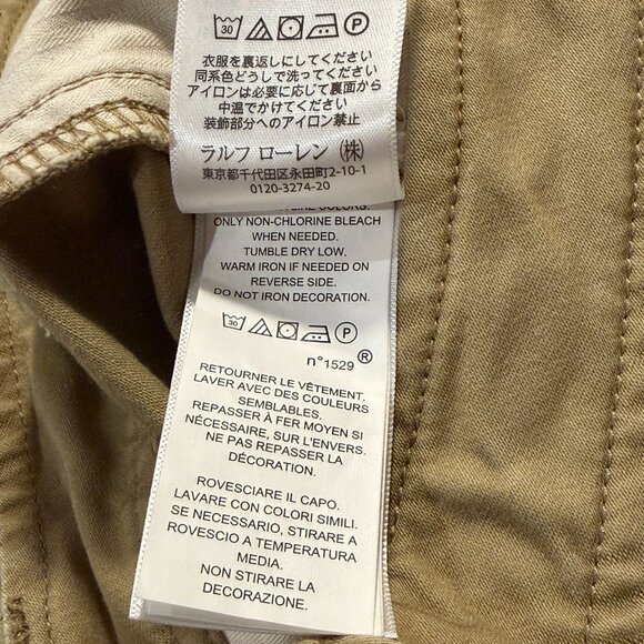 Polo Ralph Lauren Khaki Cargo Skirt Cotton Lightweight Size 2 - Picture 8 of 10